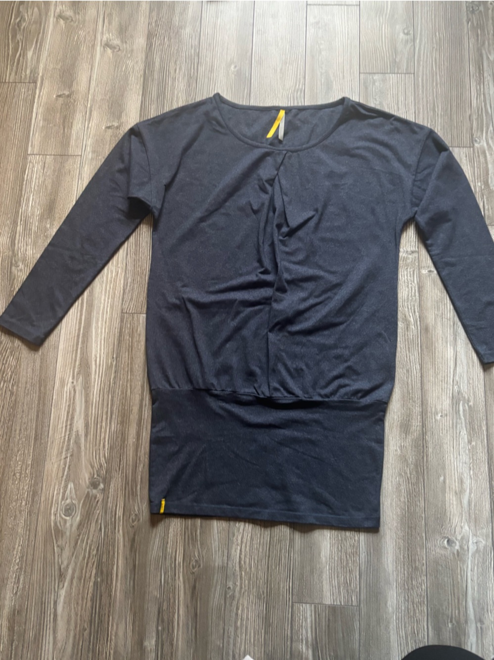 Lole Navy Crew Neck Cinched-Waist Sweater